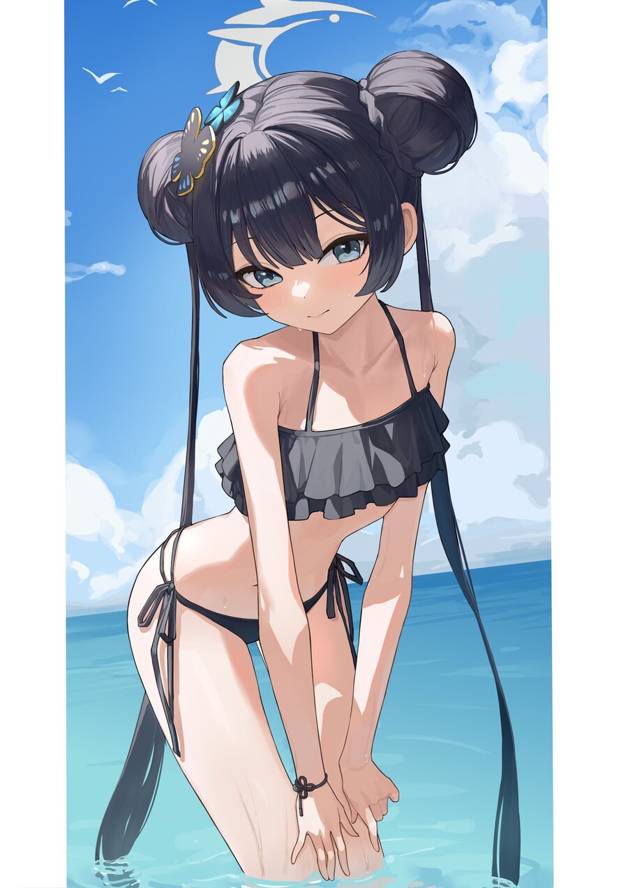블루아카) 수영복 키사키 실장까지 숨참는다_1.jpg