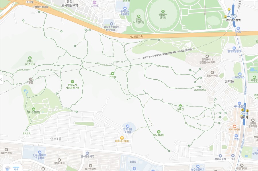 네이버 지도 보고 문학산 등산하려고 했는데_1.png