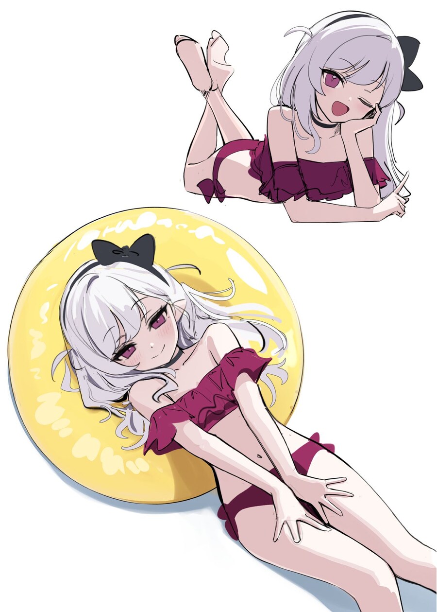 블루아카) 수영복 무츠키 실장까지 숨 참는다_1.jpg