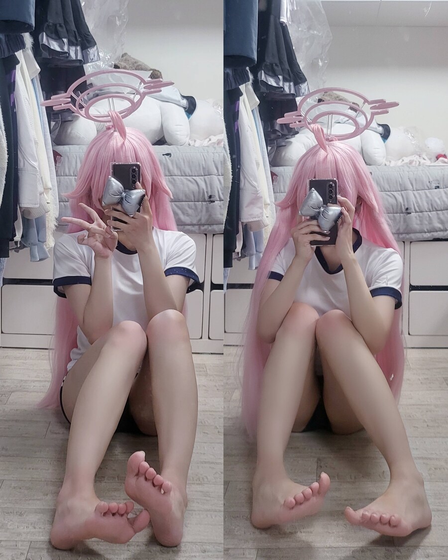 [블루아카] 으헤~ 체육복 호시노 코스프레👣_1.jpg