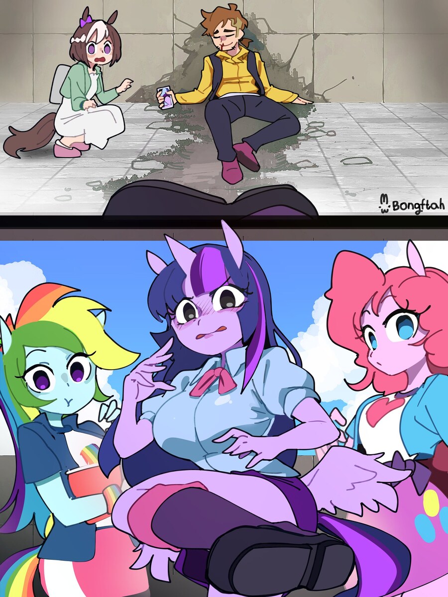 말딸?) 처음보는 우마무스메구나! 다리 좀 만져봐도 되ㄱ_1.jpg