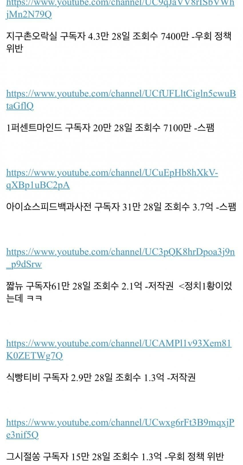 정지 먹고 있다는 쇼츠 유튜버.JPG_1.png