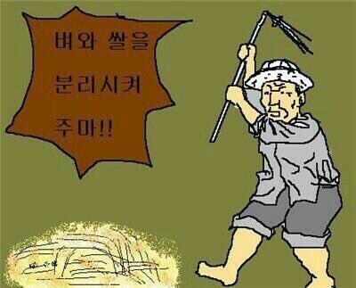 벼와 쌀을 분리시켜주마