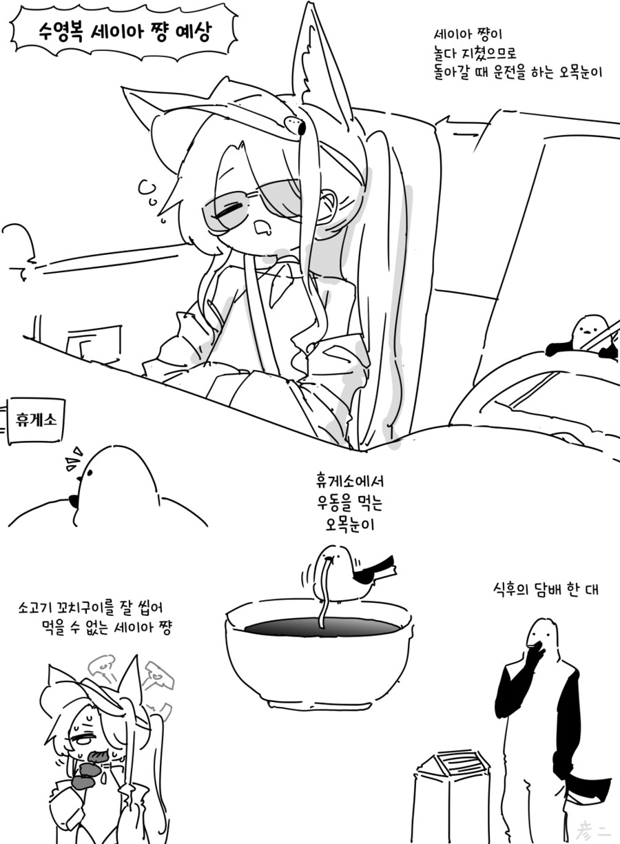블루아카) 수영복 세이아 쨩의 대략적인 예상.manhwa_1.png