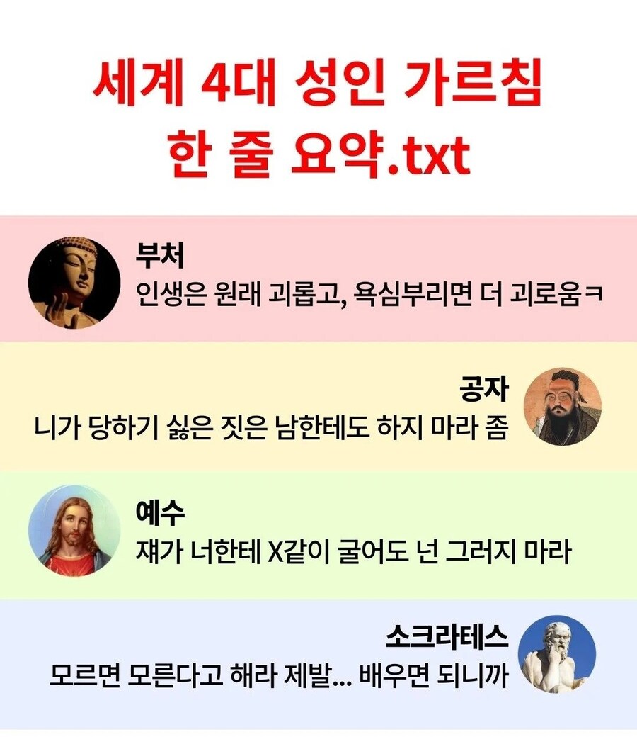 세계 4대성인 가르침 한줄 요약_1.jpg