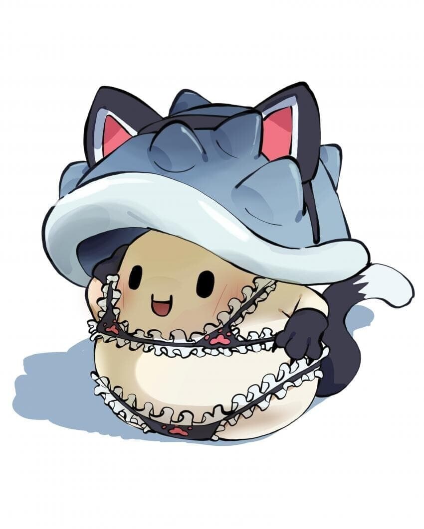 뿔버섯과 리본돼지가 몸 자랑하는 짤_1.png