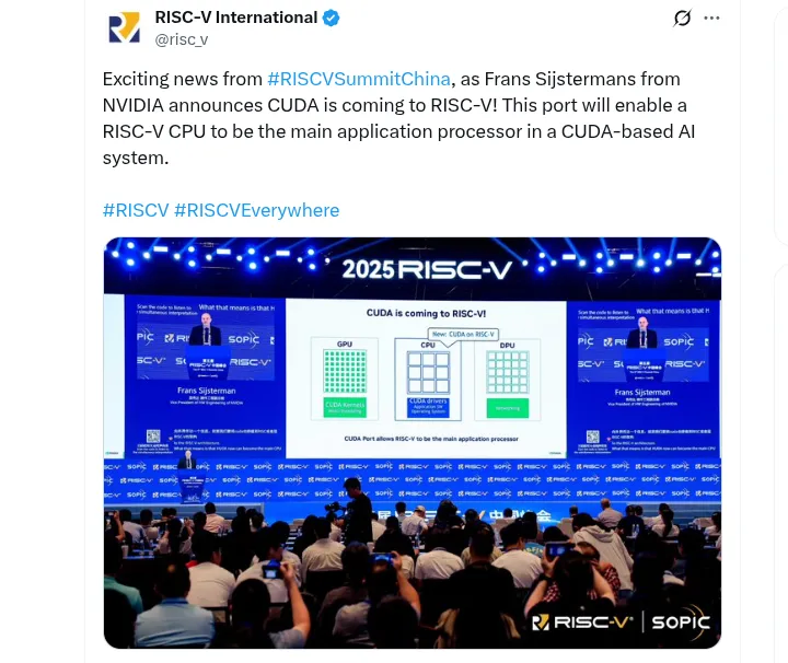 엔비디아 CUDA 플래폼은 이제 RISC-V를 지원_1.webp