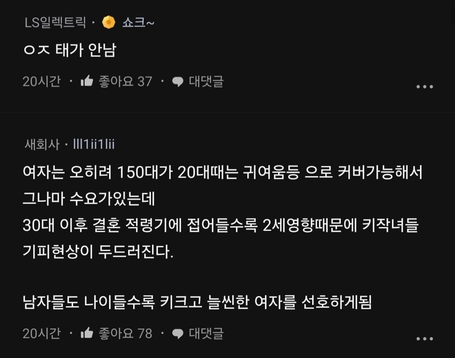 여자도 키작으면 연애 결혼 시장에서 치명적이야.blind_5.jpg