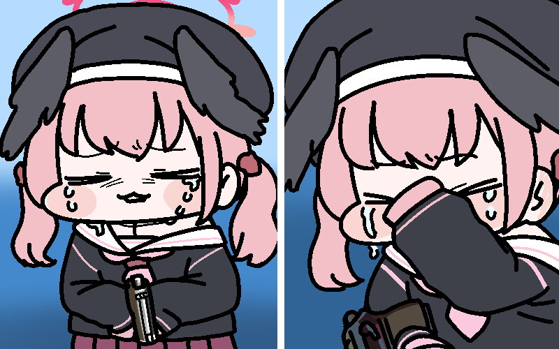 블루아카) 더위먹은 센세와 수박 하스미_2.jpg