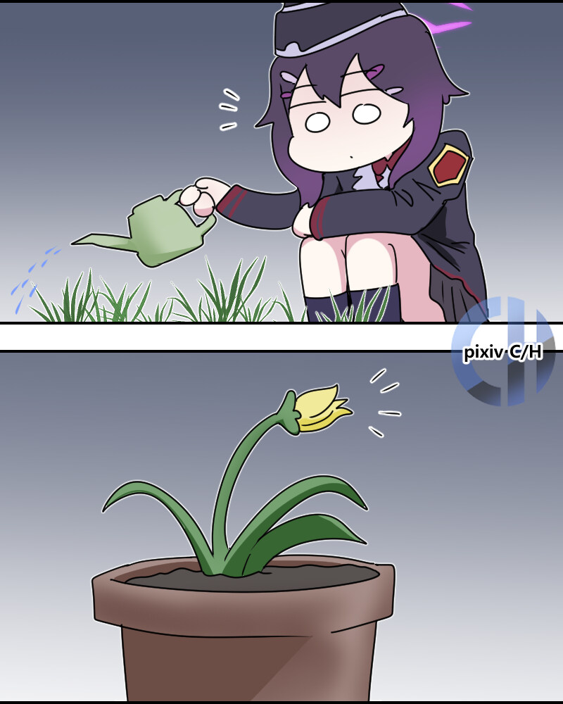 블루아카) 선생님께 직접키운 꽃을 선물하는 하루카.manhwa_1.jpg