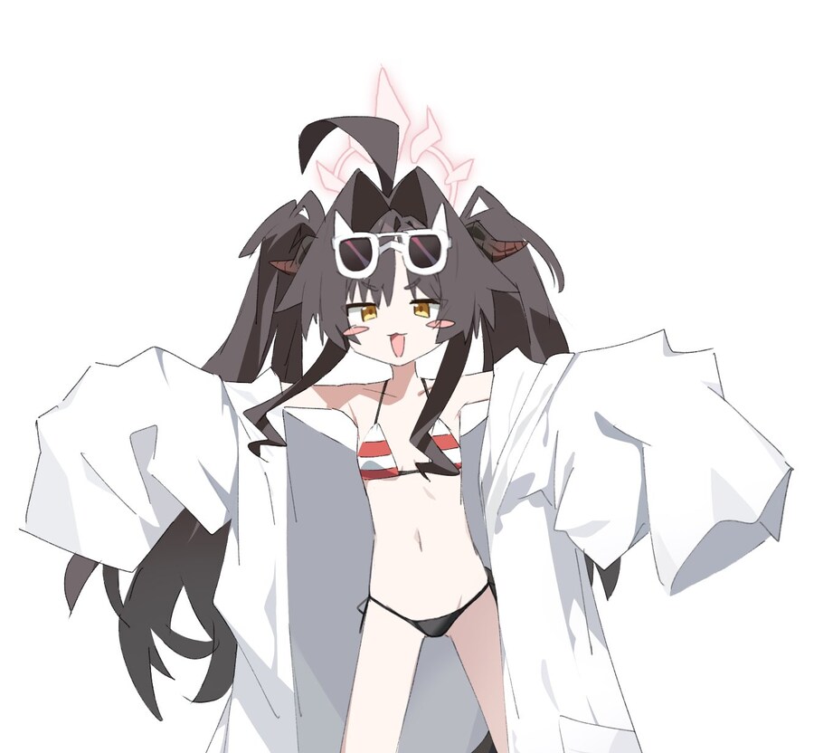 블루아카) 카스미 귀여운데 수영복은 꽤 대담하군_1.jpg