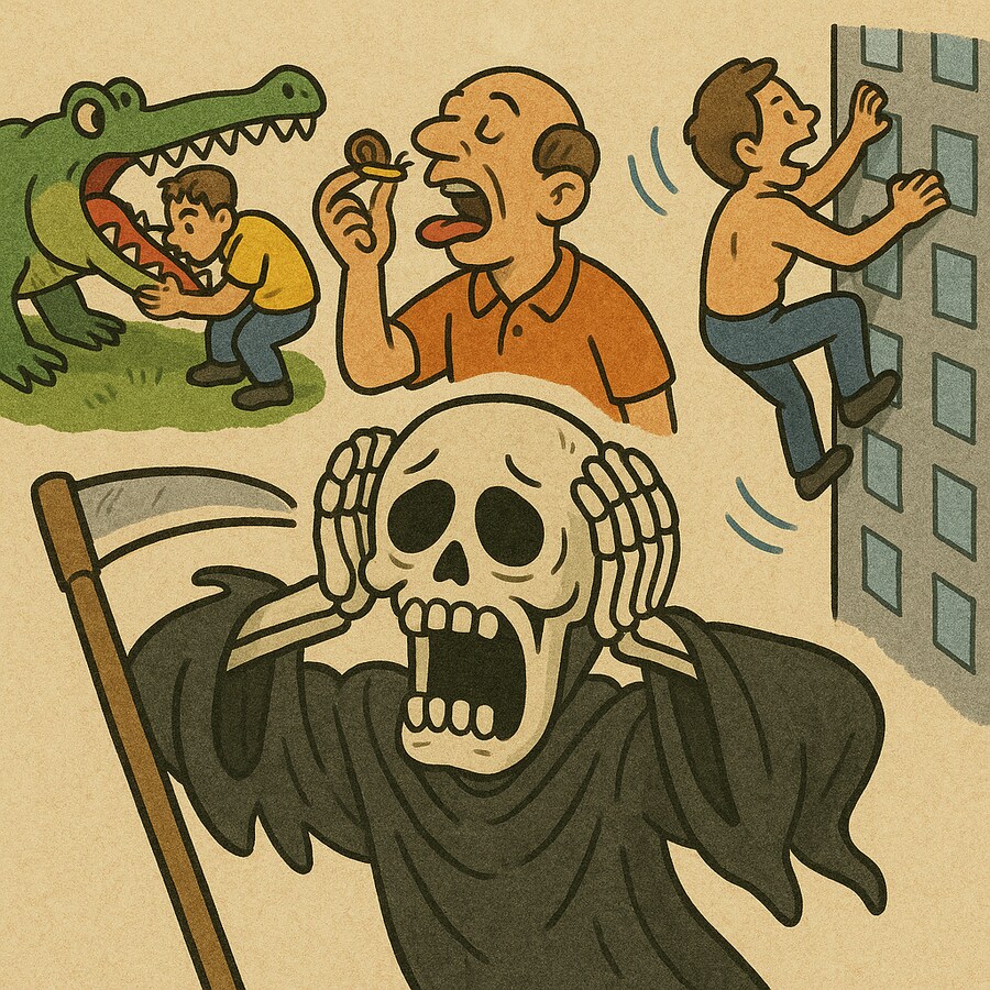 챗GPT | 다윈상 후보들의 기행에 절규하는 사신_1.png