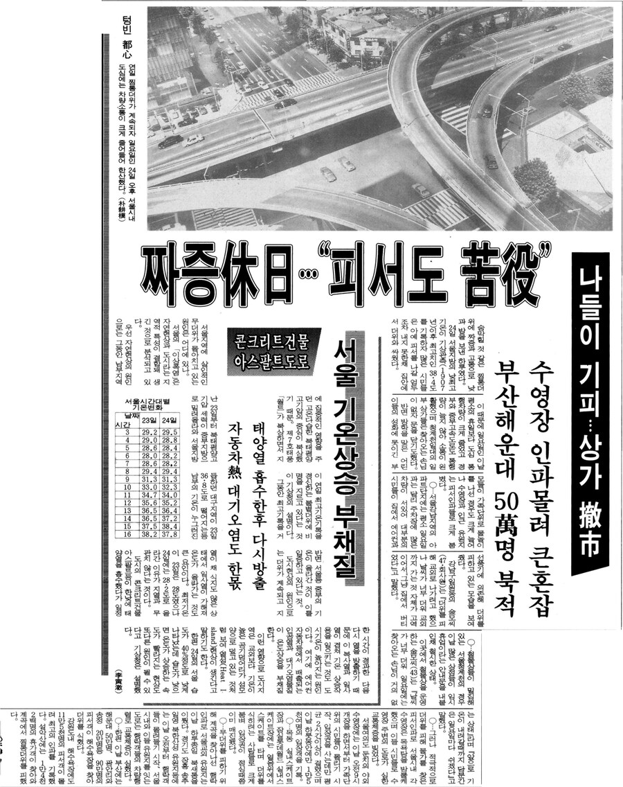 옛날신문) 아직도 전설로 회자되는 1994년 폭염 (1994.7.25 동아)_4.png