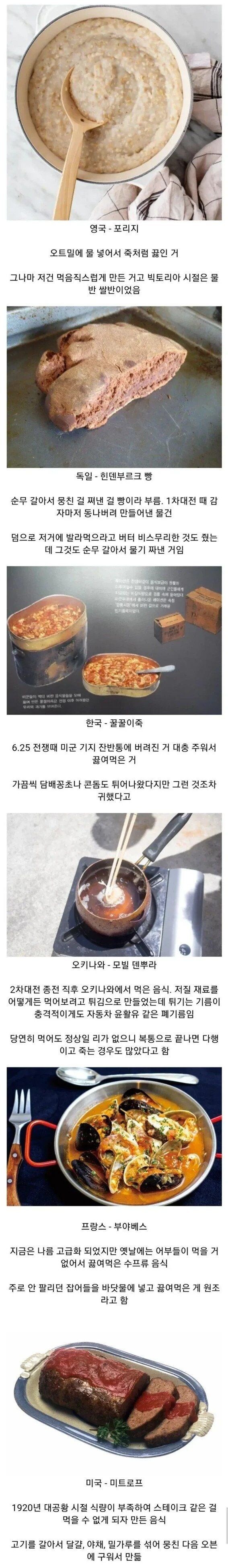 나라별 가난을 상징하는 음식 jpg.