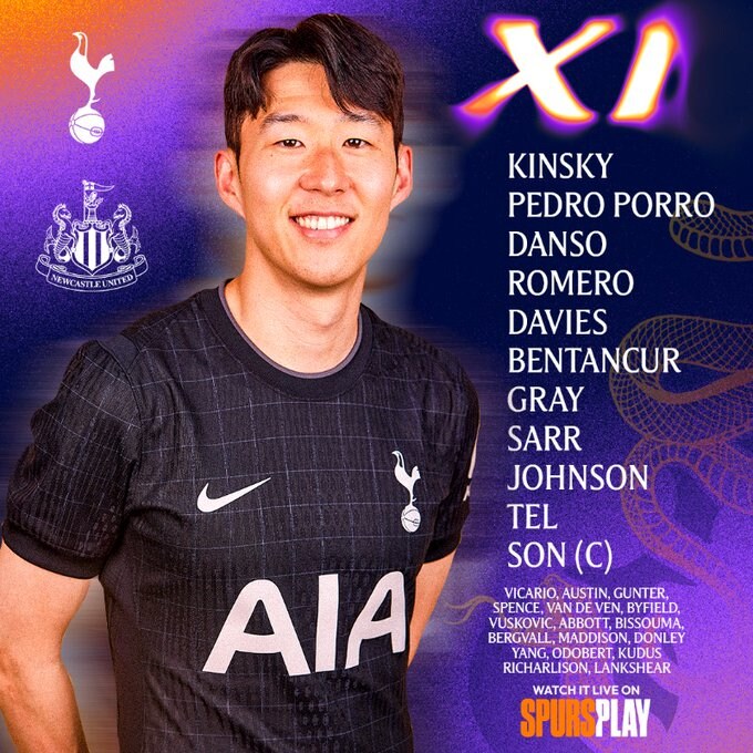 [프리시즌] 손흥민 고별전 선발 출격+양민혁 벤치 대기, 뉴캐슬전 명단_1.jpg