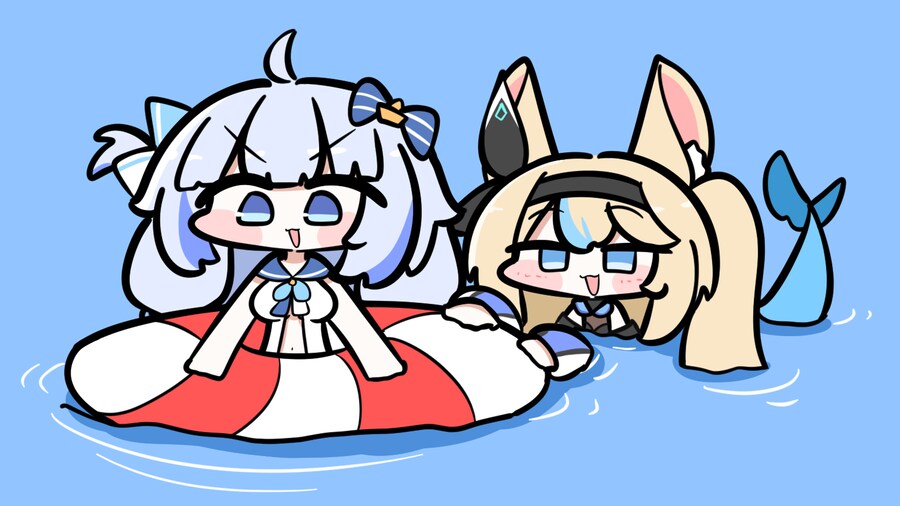 미루 이모와 사메코 사바가 서로 코스프레한 짤!_1.png