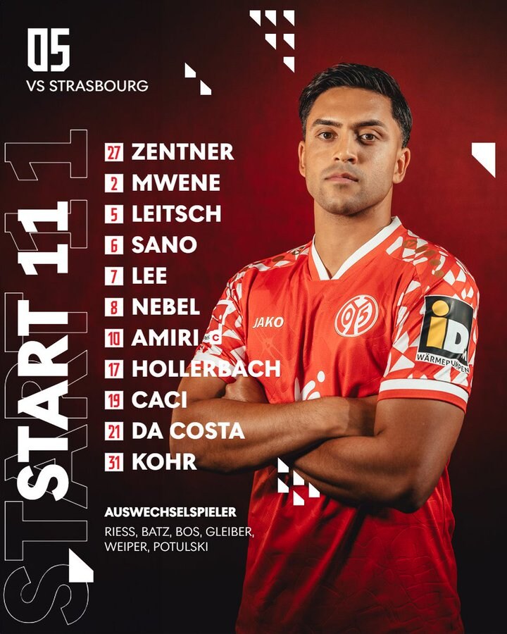 [프리시즌] 마인츠05 vs 스트라스부르 출전 명단, 이재성 선발_1.jpg