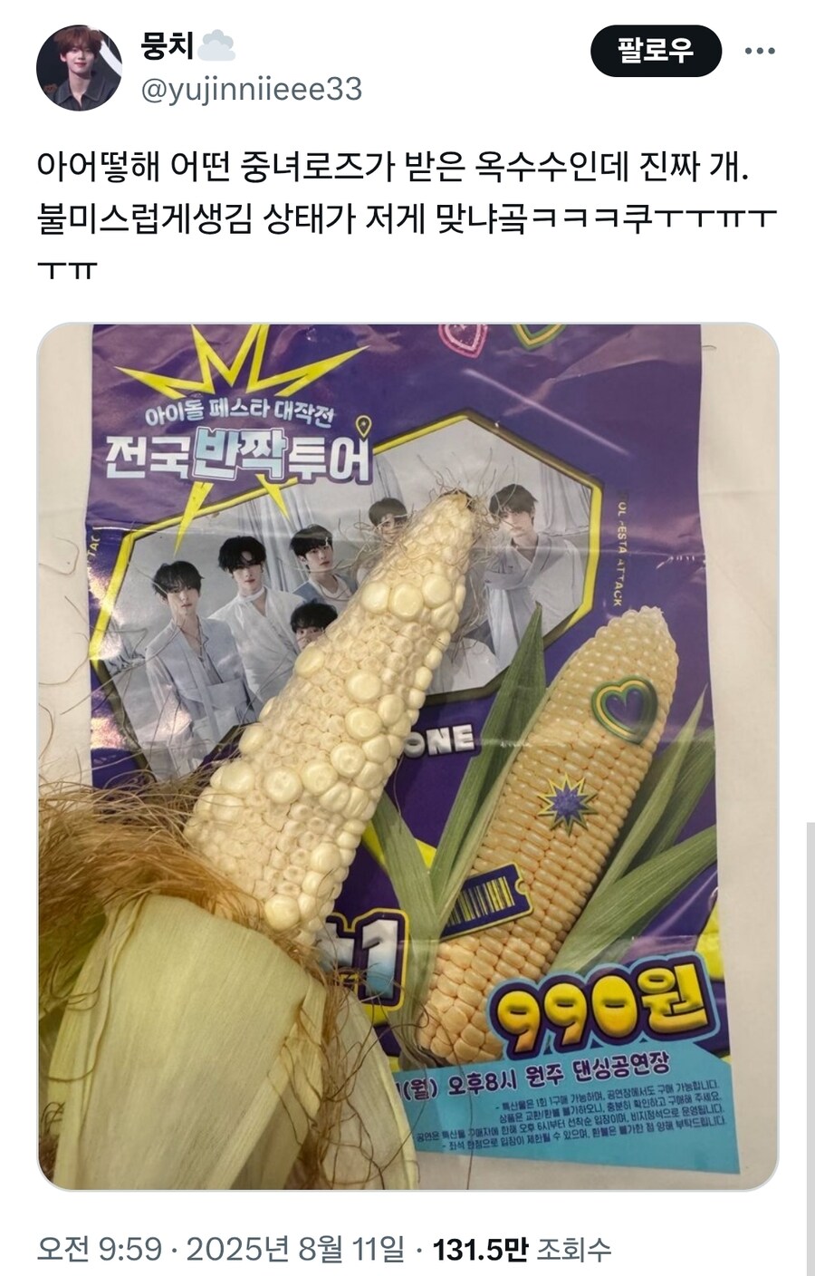 아이돌 콘서트 옥수수 논란_2.jpg