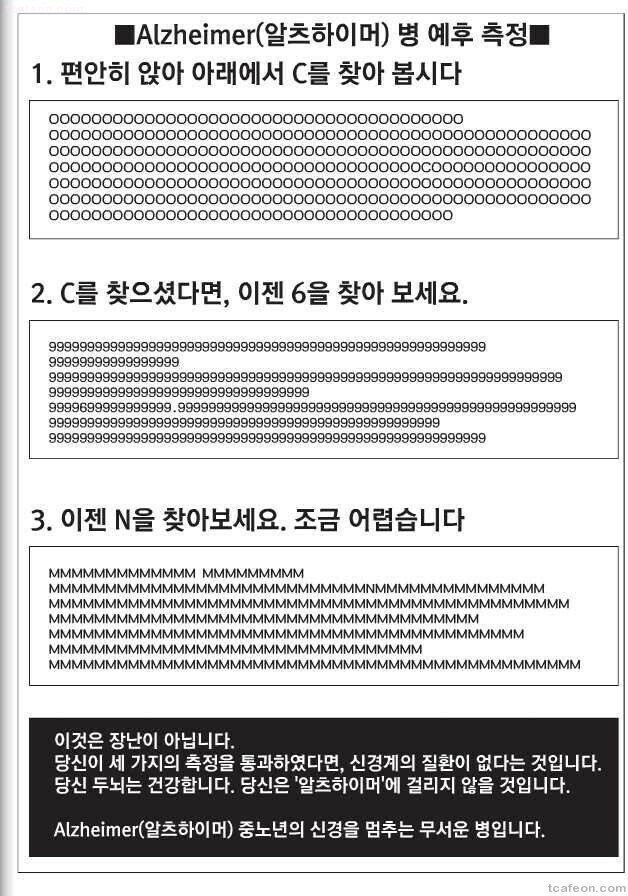 알츠하이머(치매) 테스트