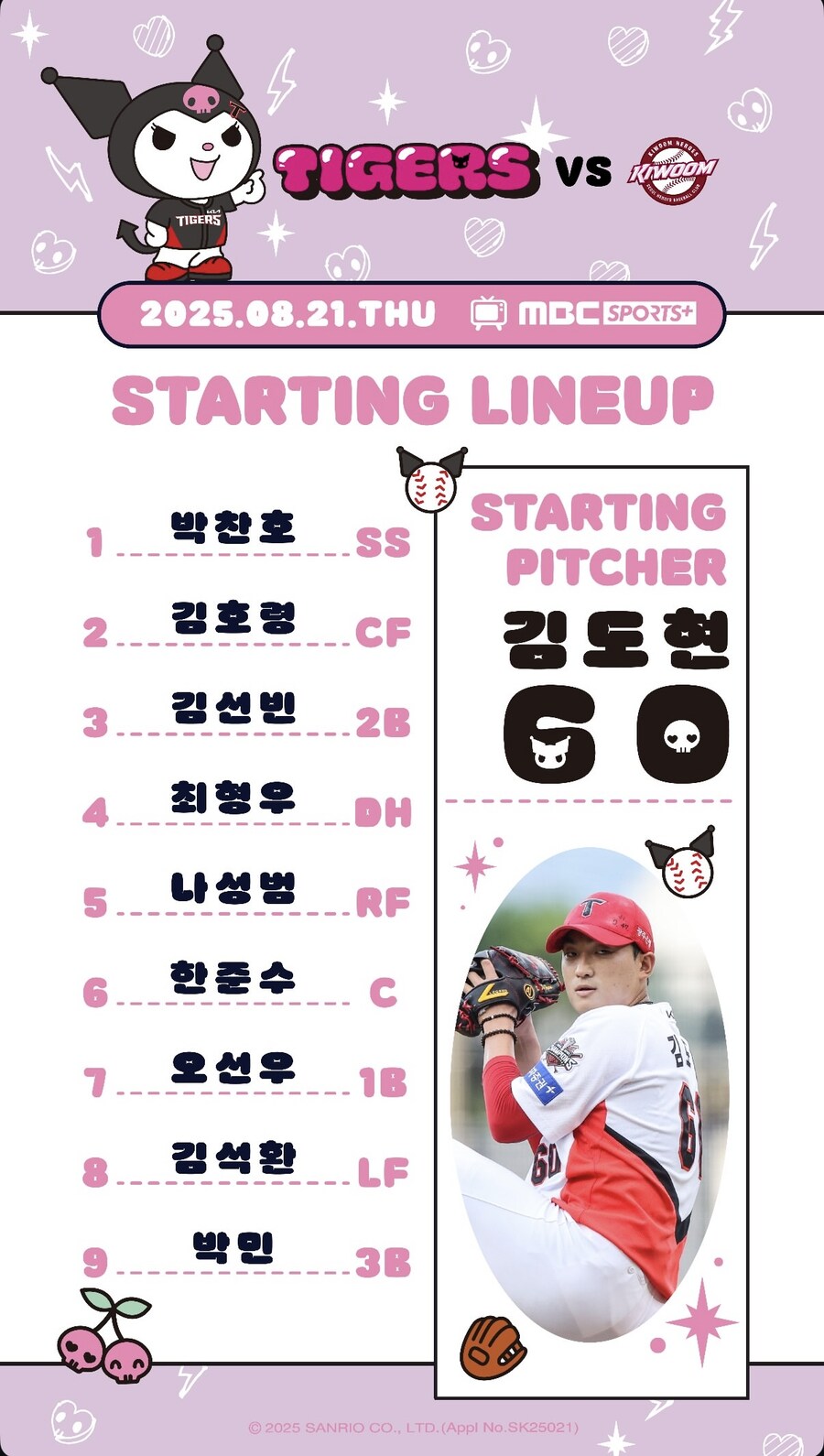 8월 21일 목 / 기아 vs 키움 / 기아 라인업_1.jpg