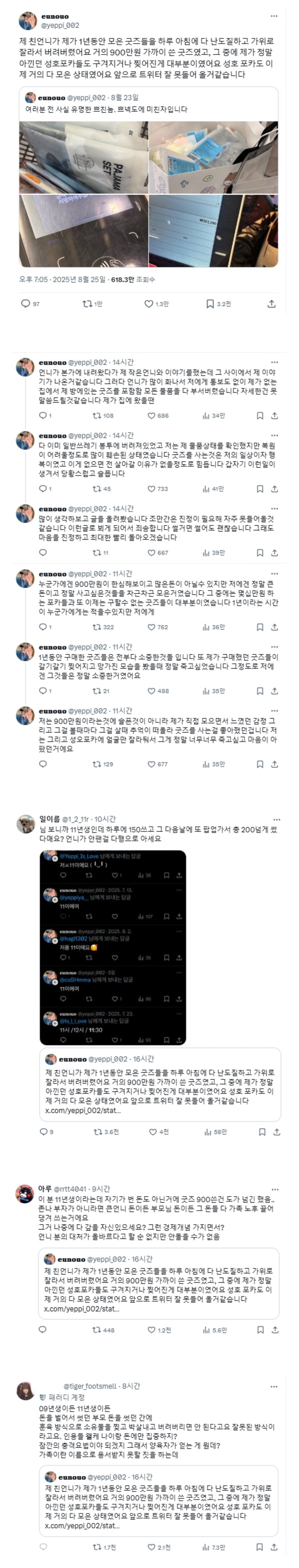 1년동안 모은 굿즈 하루아침에 싹다 버린 친언니_1.jpg