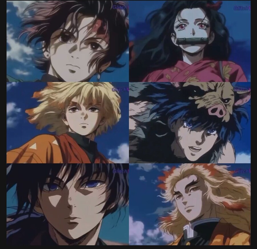 귀멸) 90년대 필터를 낀 귀멸의 칼날 캐릭터디자인;;;_1.jpg