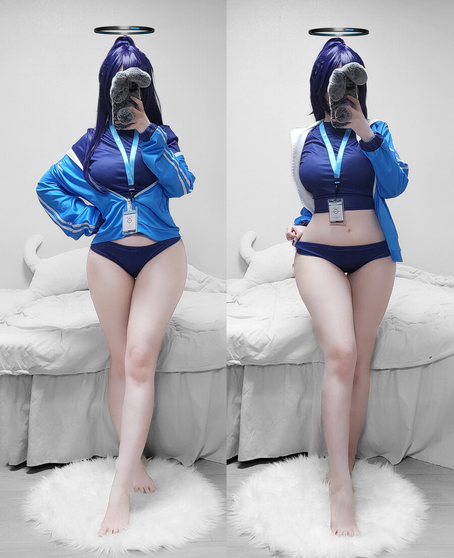 [블루아카] 맨다리 유우카 코스프레👣_2.jpg