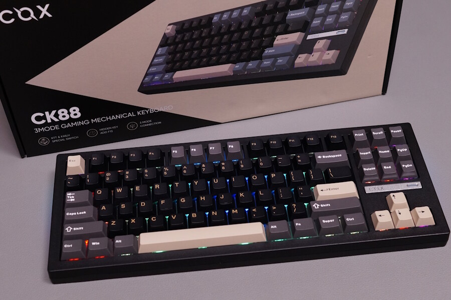 품격있는 타건감, COX CK88 3MODE RGB 게이밍 기계식 키보드 블랙로얄_1.jpg