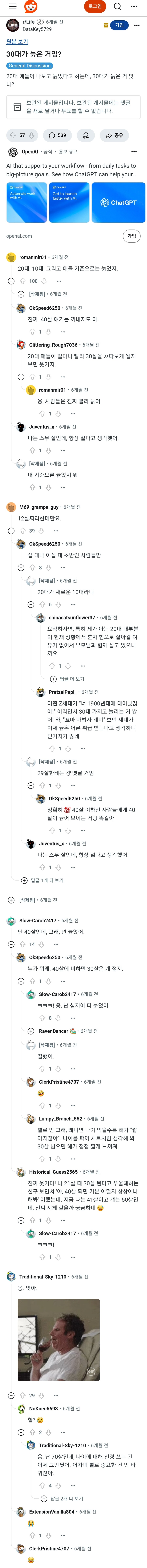 30대가 늙은거임? 레딧반응_1.jpg