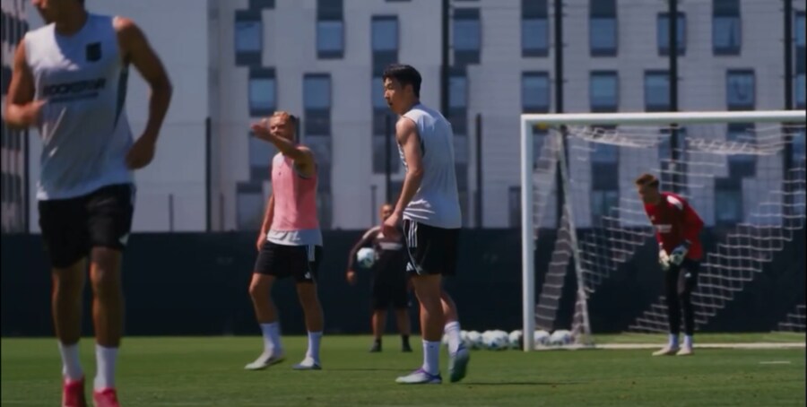 손흥민 홈 데뷔전 연습 모습, 엘에이 LAFC_2.png