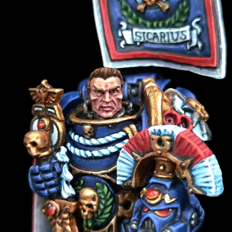 워해머40K] 울트라마린 2중대 캡틴 '카토 시카리우스' 도색 완성._6.jpg