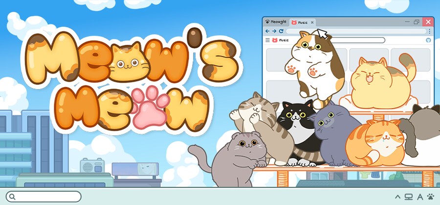 [스팀] Meow's meow 출시! - 귀여운 뚱냥이 힐링 아이들러게임_1.png
