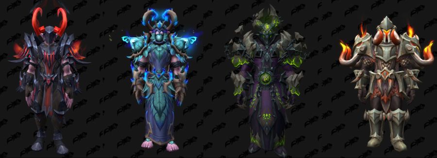 와우 한밤 1시즌 티어 룩 공개: 악사, 드루, 기사, 사제, 도적, 흑마, 전사_1.jpg