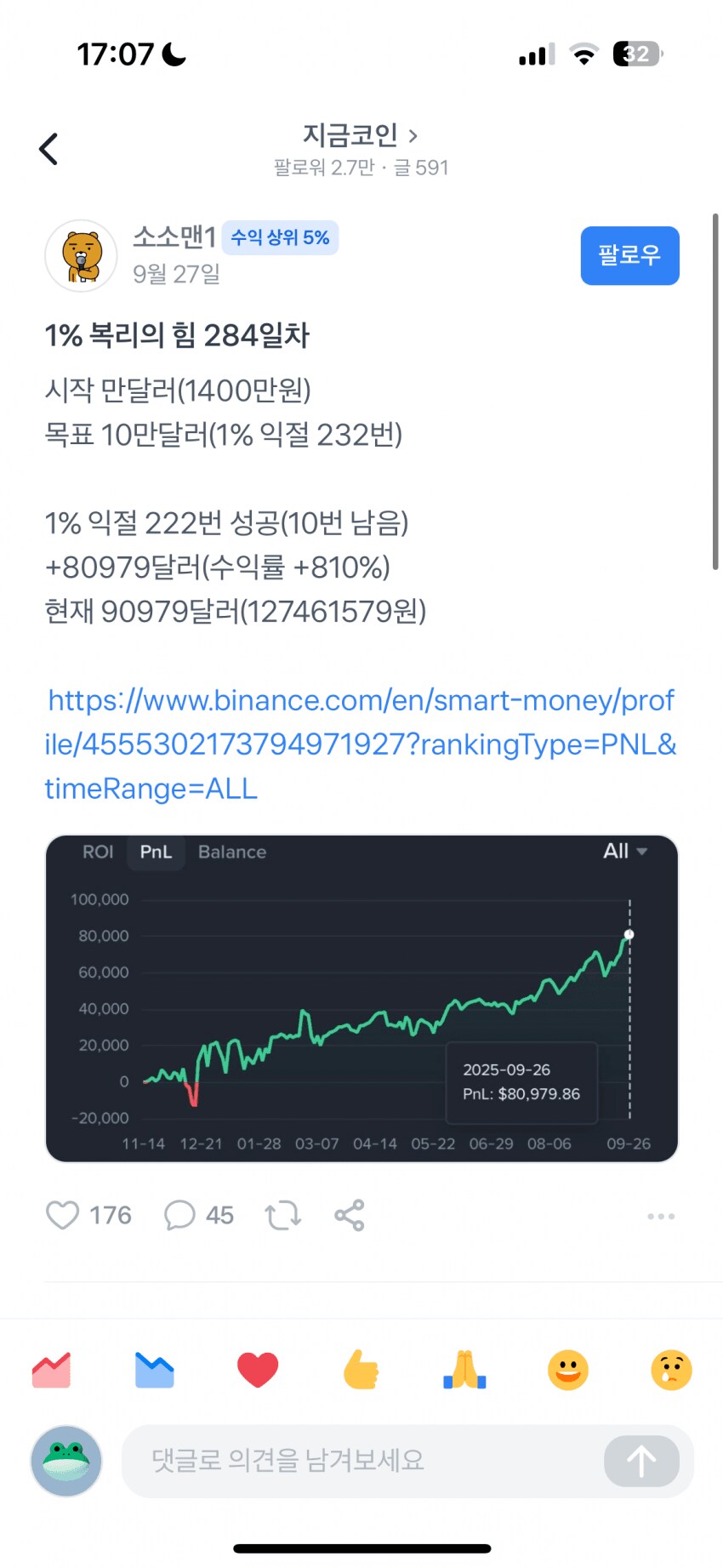 1 이득 200번 넘게본 코인쟁이