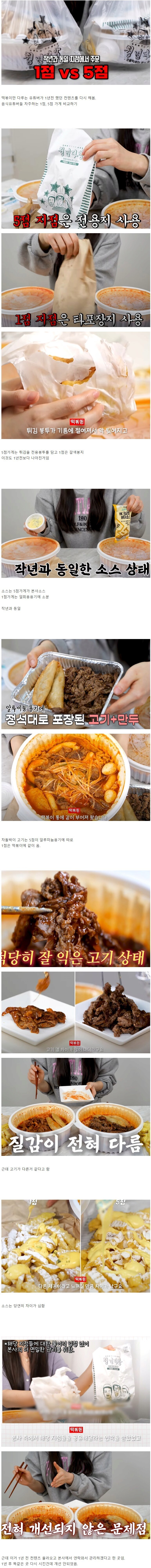 평점 1점 떡볶이집 1년 뒤 다시 시켜서 5점짜리 매장과 비교.jpg_1.jpg