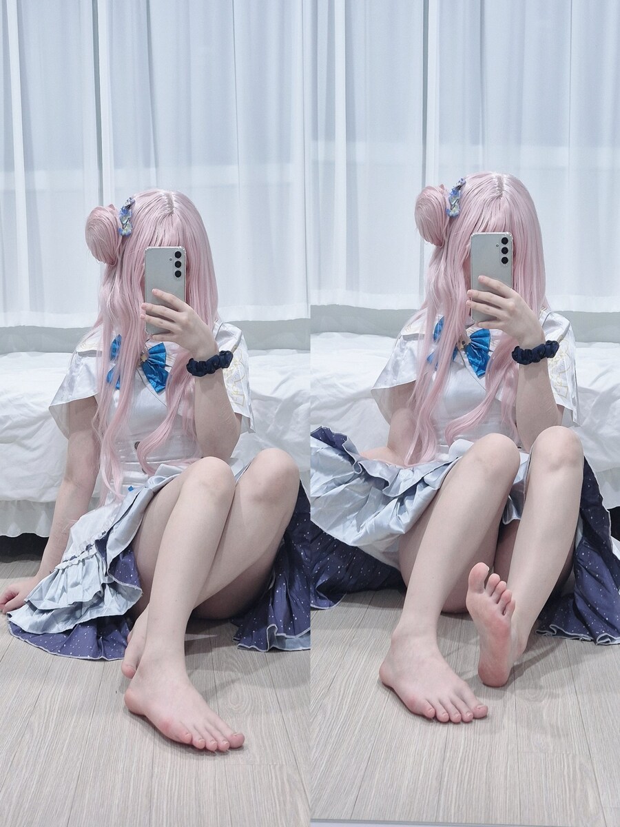 [블루아카] 맨다리 미카 코스프레👣_1.jpg
