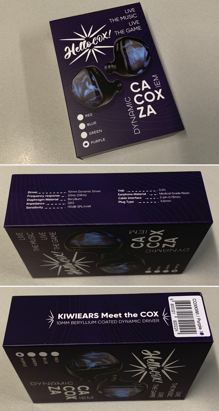 COX KIWICOX 카콕자 베릴륨 드라이버 유선 이어폰_3.jpg