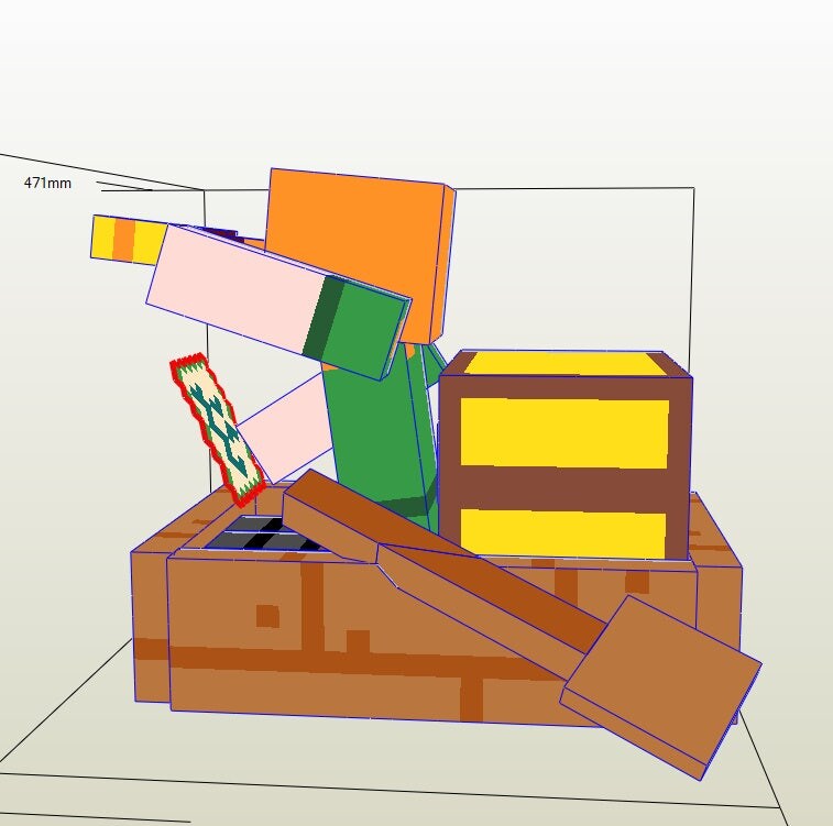 마인크래프트 항해하는 알렉스 종이모형 minecraft papercraft_3.jpg