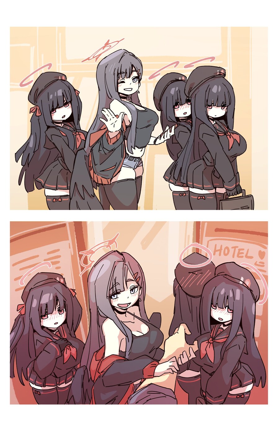 블루아카)후배 데리고 맛있는거 먹으러가는 이치카_1.jpg
