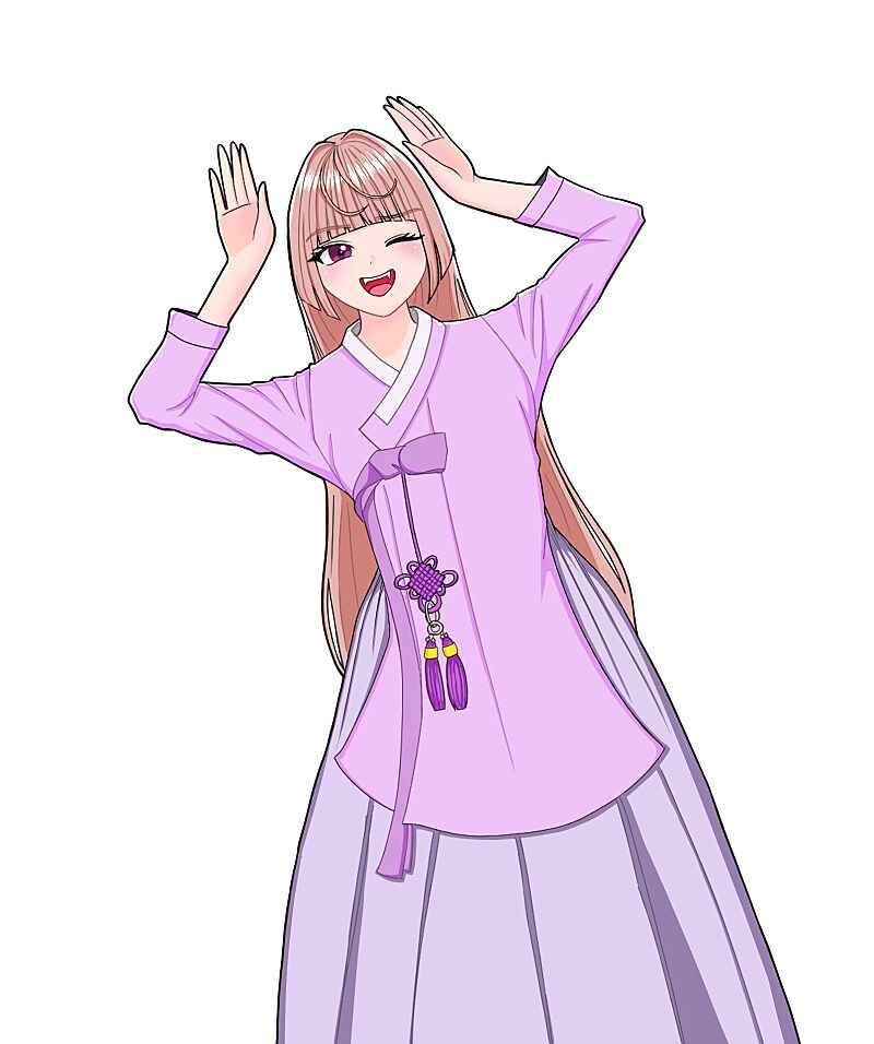 버튜버 추석 한복 그려봤습니다_2.png