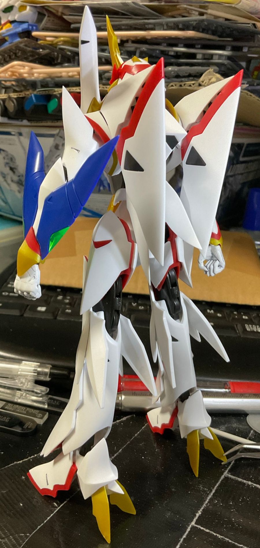 [굿 스마일] MODEROID 카이젤 파이어 LM 박스 나열 + 가조립 사진_6.jpg