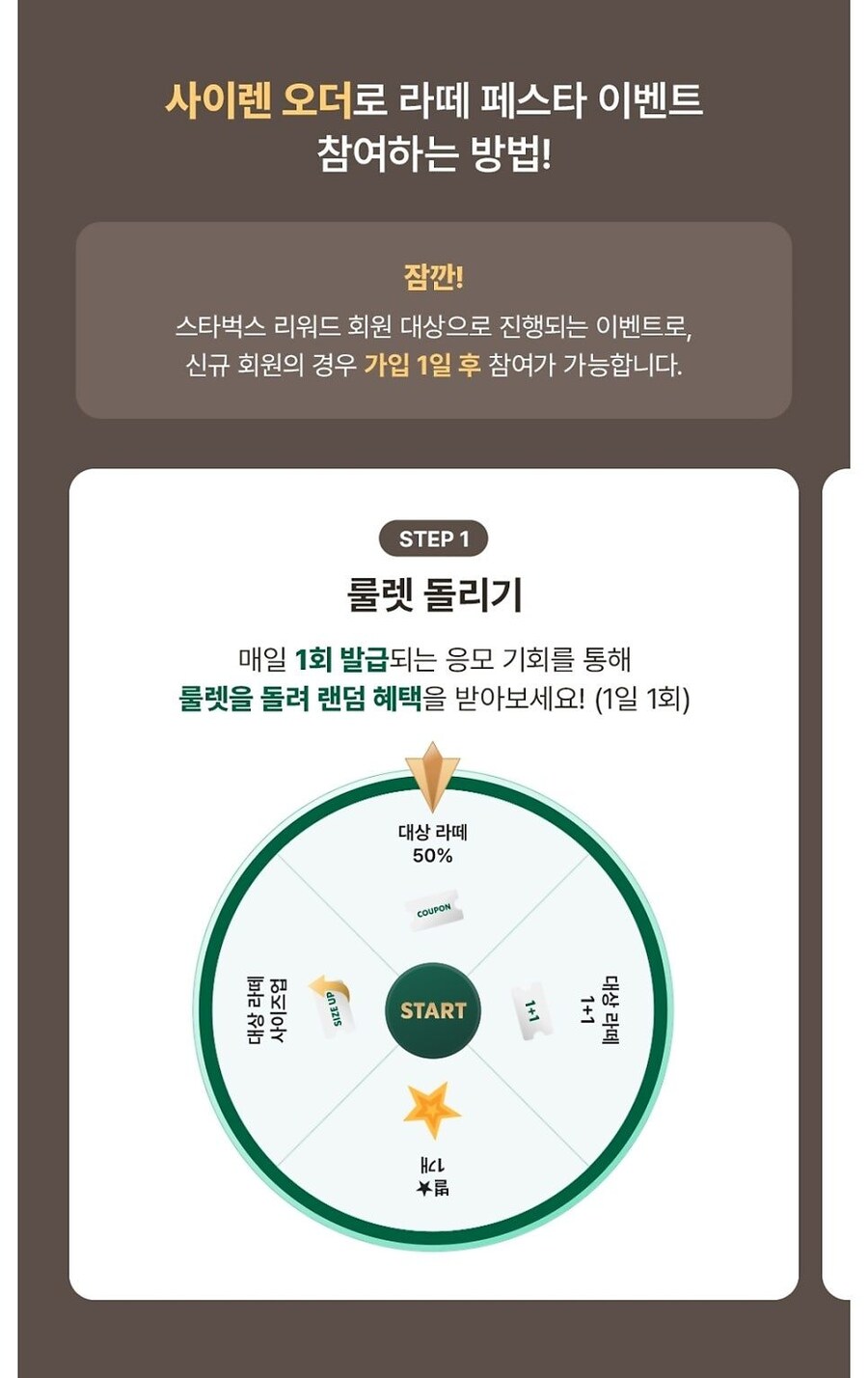 [스타벅스] 라떼 페스타 5,000만 잔 돌파 기념 매일 룰렛 돌리기 (무료)_3.jpg