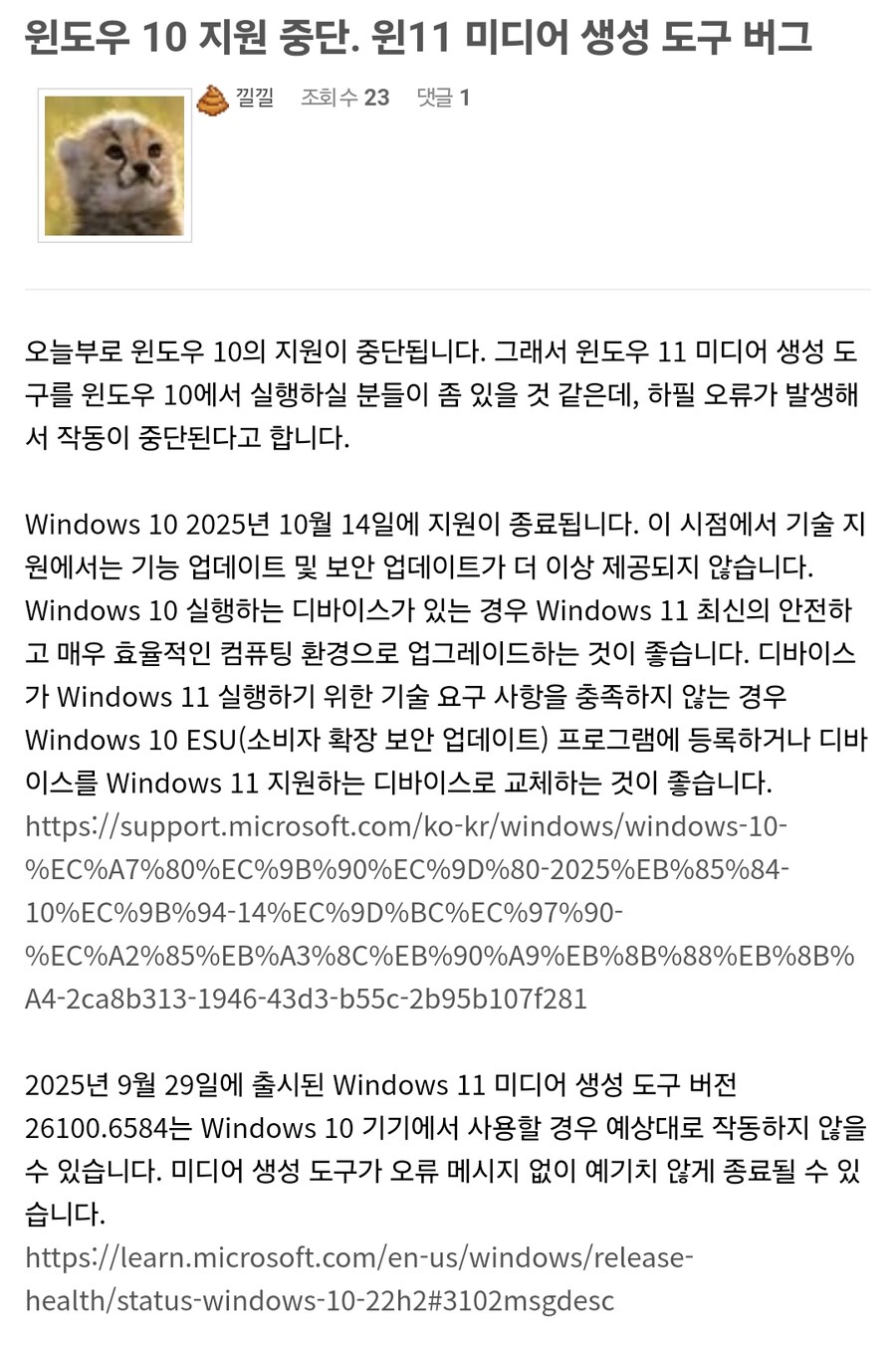 윈도우10 지원 마지막날 근황.jpg_1.png