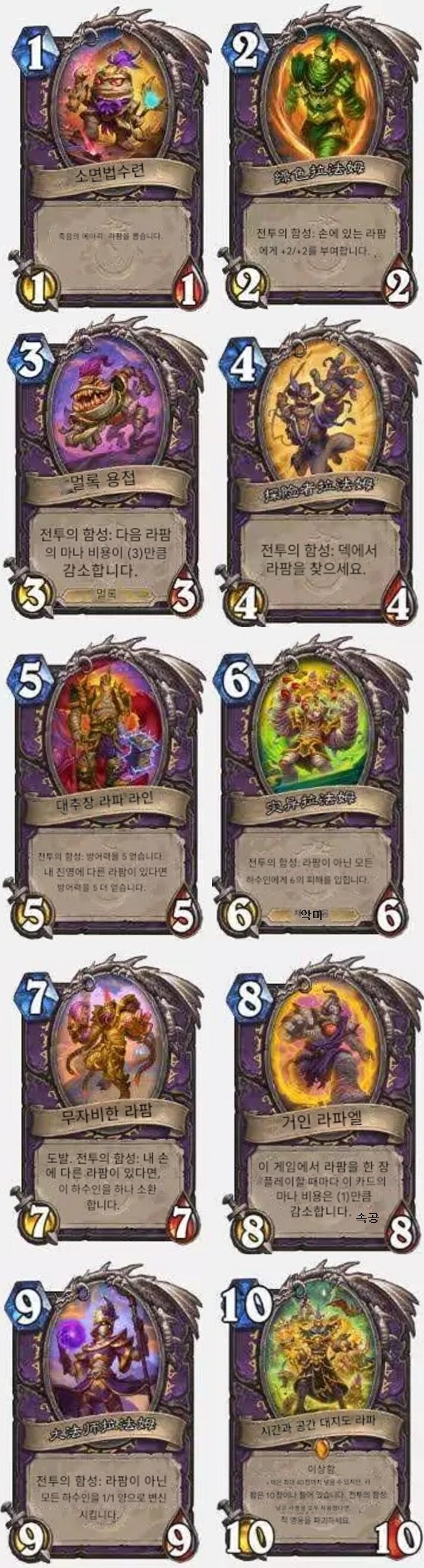 [하스스톤] 신규 카드 전체 유출+라팜, 로고쉬, 신드라고사 설화 유출_1.jpg