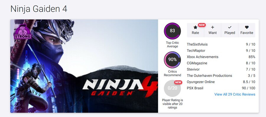닌자 가이덴 4 메타크리틱_1.jpg