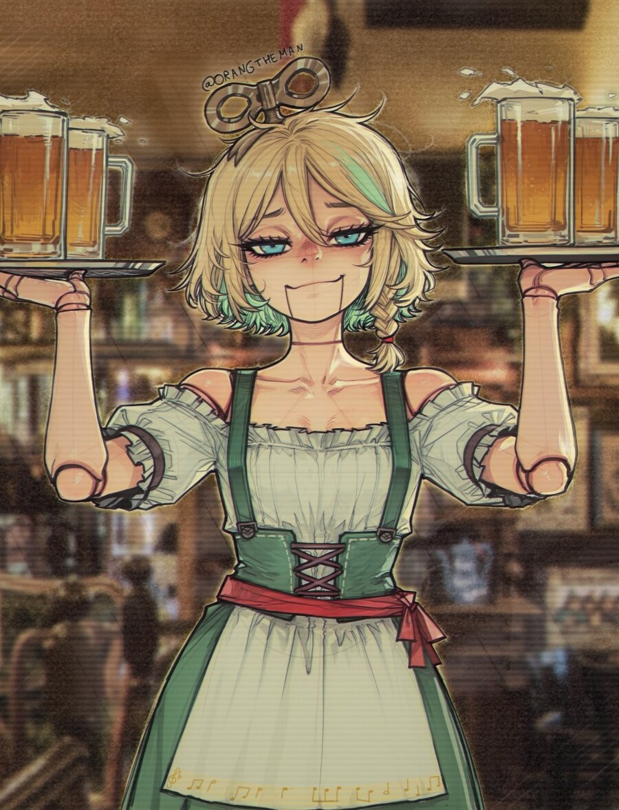 버튜버) 맥주 서빙해주는 독일 인형_1.jpg