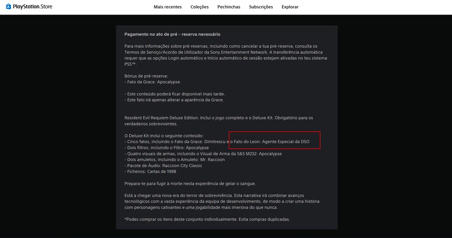 소니가 실수로 레온을 바이오하자드 레퀴엠 스토어 페이지에 유출_1.png