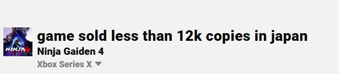닌자가이덴4 일본에서 12000장 이하 판매량 기록_1.jpg