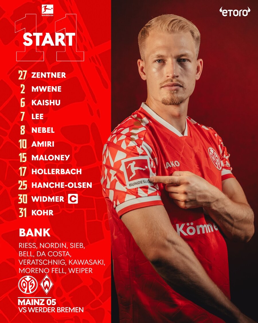 [분데스리가] 마인츠 vs 베르더 브레멘 출전 명단, 이재성 선발_1.jpg