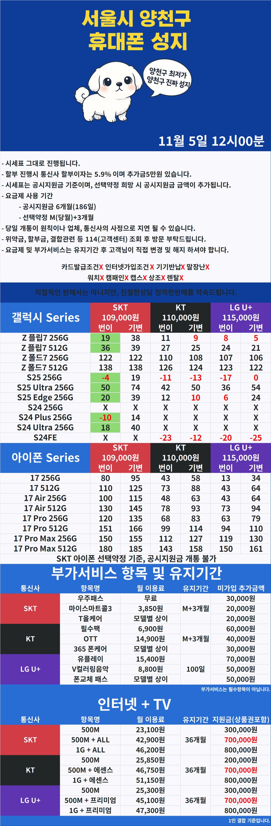 [휴대폰성지] 서울시 양천구 휴대폰성지 1등 시세표 [말장난 시 택시비 드림]_1.png